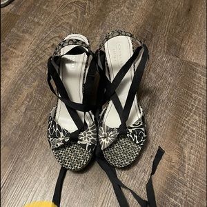 Coach fun lace up wedges